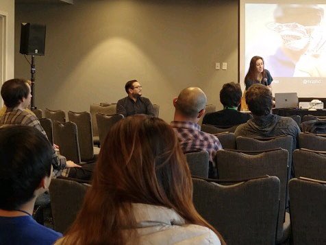 mrzphd's tweet photo. Seattle Film Summit. Thanks to Angel for taking the photos. I shared @Lifeliqeβs work with #MR #AR and #VR. #SFS2018 #ShowcaseSchool #MVPBuzz #MIEExpert https://t.co/JC4IDd6NNy