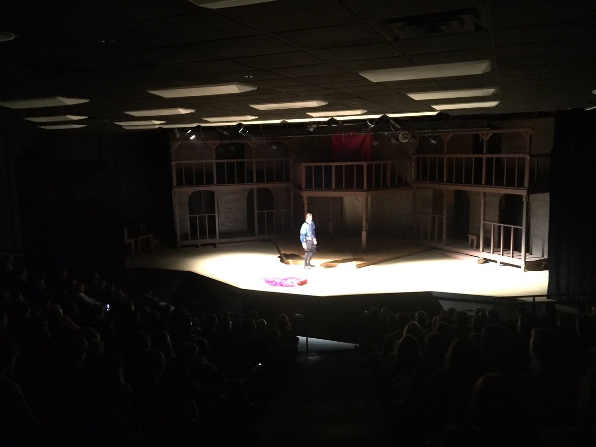 CP: Senior Nick Kissee alone onstage about to finish our closing night.