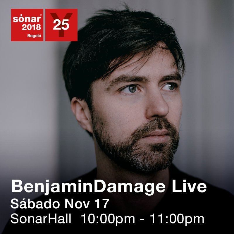 Benjamin Damage a punto de llegar a #sonarhall Será apoteósico. 
#sonarbogota