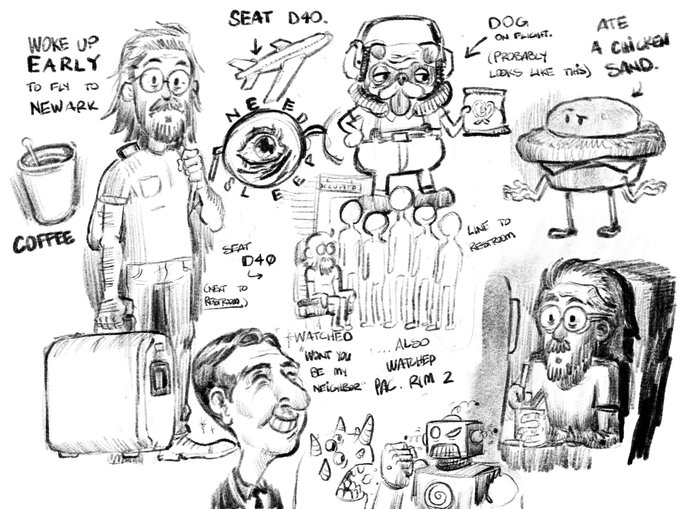 In flight doodles 