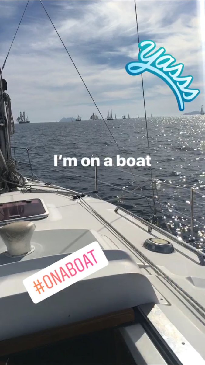 LBLaVigne's tweet photo. I went out sailing today and got to see some of the tall ships from the @MaritimeMuseum including the Star of India 🌟 #sailinglife #70andsunny #isitreallynovember https://t.co/L1dMFlGRvX