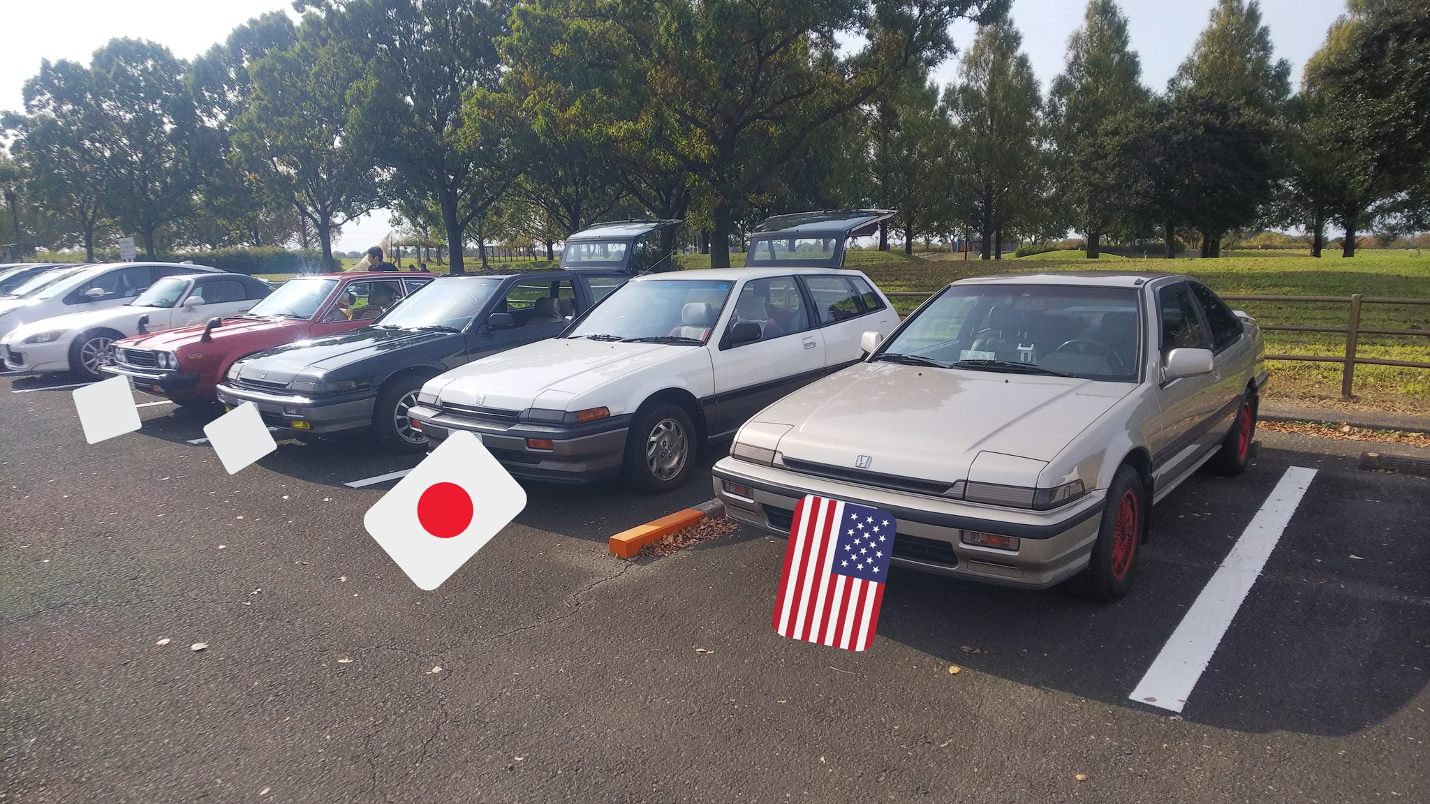 岡部澄夫 ホンダ アコード クーペ アコードが増えてた インテグラじゃ無い アメリカ オハイオ工場で組み立てられた車両をディーラーで正規に輸入販売した物 部品は日本製を運んで行ってアメリカで組み立てて販売していた アメリカ製品の販売義務を
