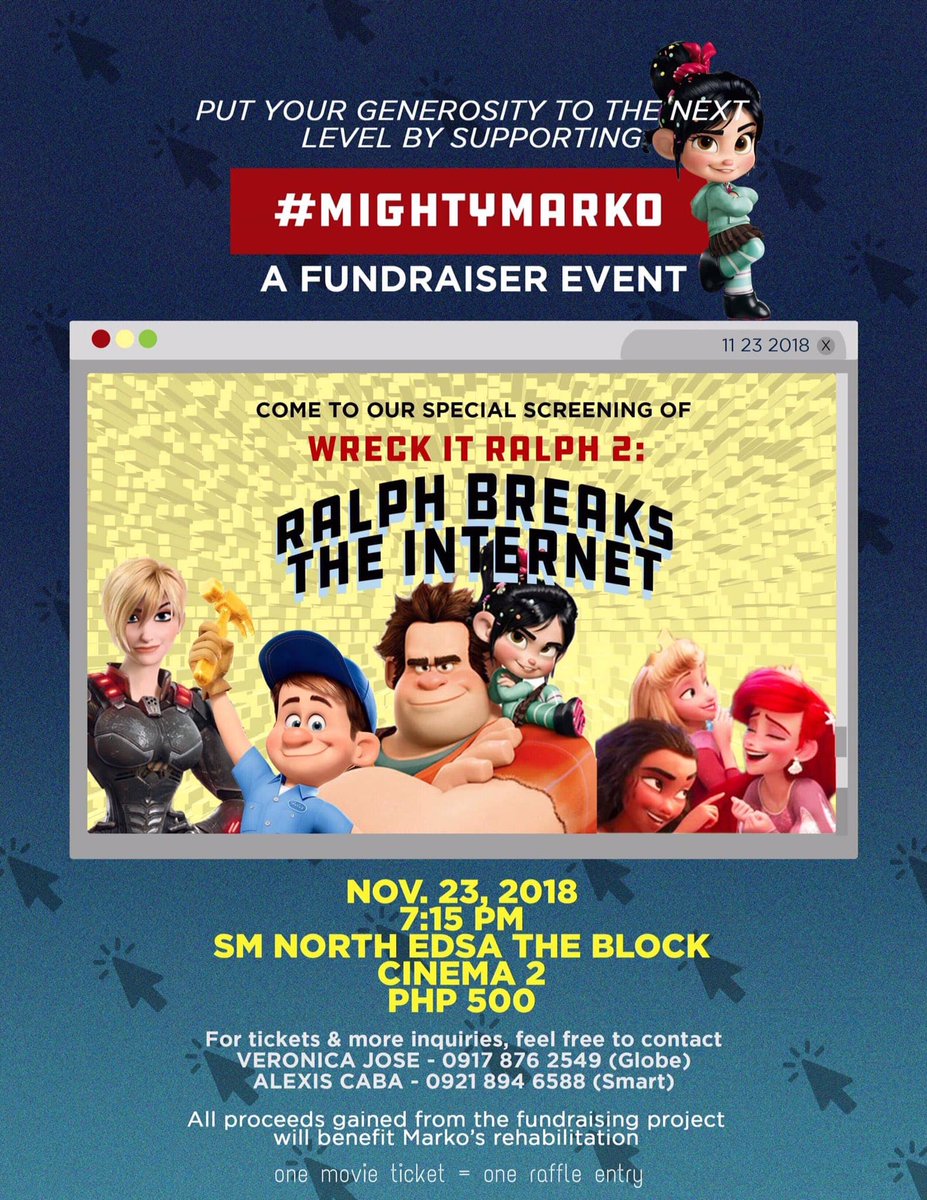 ustneces's tweet photo. Ralph and Vanellope embark on an adventure inside the internet to find a spare part to fix a video game. Just like them, we are also going on an adventure with Marko as we conquer bigger battles ahead of us! https://t.co/YsallttpgW