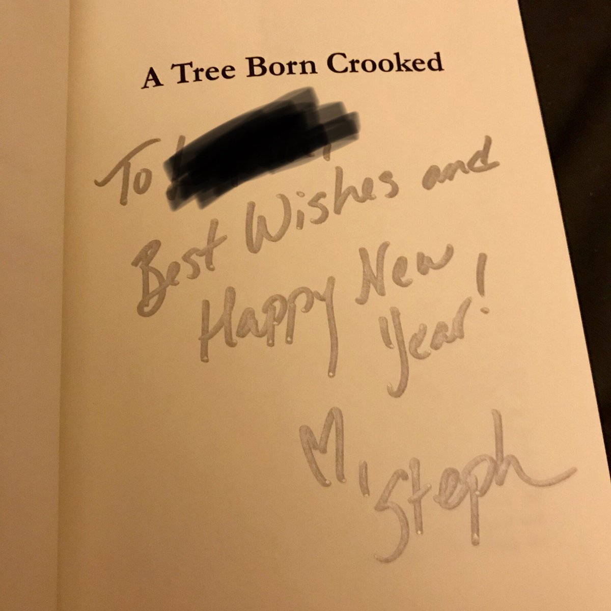 chrisalanjones's tweet photo. Didn’t notice when I bought my copy of A Tree Born Crooked from @strandbookstore that it was signed by @StephPostAuthor 😎
.
.
#stephpost #atreeborncrooked #strandbookstore #gritlit https://t.co/OV3gaPDelK