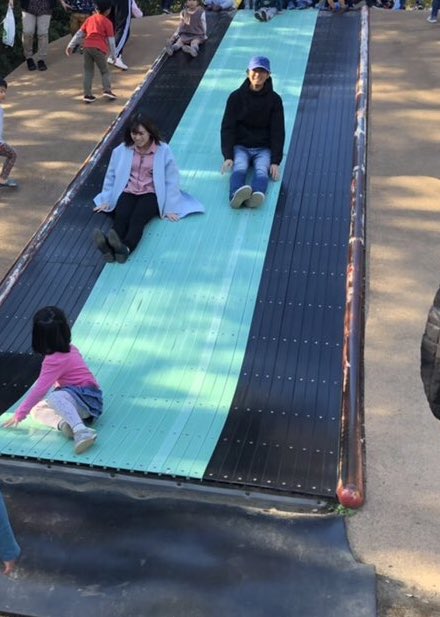 レンタルなんもしない人 昭和記念公園の ふわふわドーム という巨大なトランポリン で一緒に跳んでほしい という依頼 しかし中学生以下しか跳べないことを現地で知り 座るだけになった 虹のハンモック 等ほかの遊具も大人禁止だったが 空の