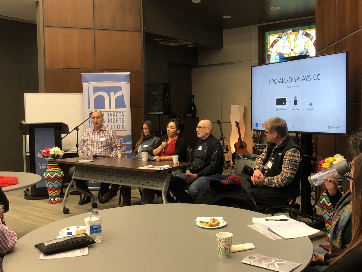 TheSheilaNorth's tweet photo. 2 Film Viewings, 3 Panels, 1 Fargo Human Rights Festival w/my film partner Leonard Yakir. Iβm honoured to be part of the on-going discussion on #MMIW around the world I credit our women/girls/advocates for the awareness on the national tragedy #1200Plus will air in CAN March 2019 https://t.co/XlP5ElsYeN