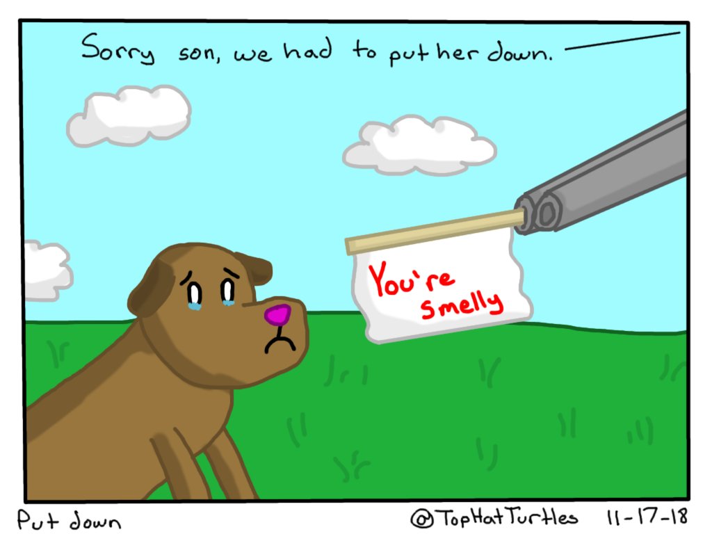 TopHatTurtles's tweet image. New comic for today #comic #putdown #dogs