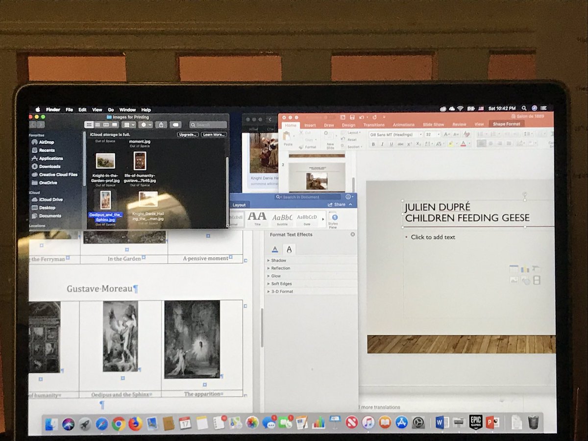 Hard at work making final preparations for the Salon de 1889!