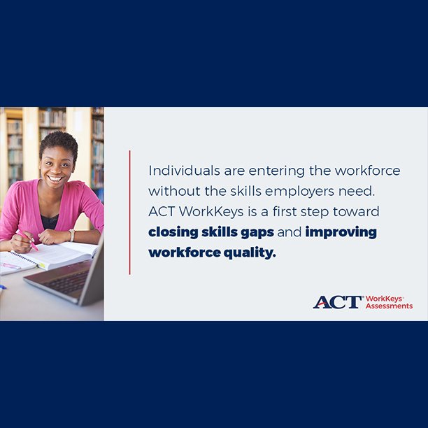 clccworkforce's tweet image. #ACTWorkKeys Assessments measure foundational skills required for #workplace success. #workforce #jobs ow.ly/zi8L30lCr77