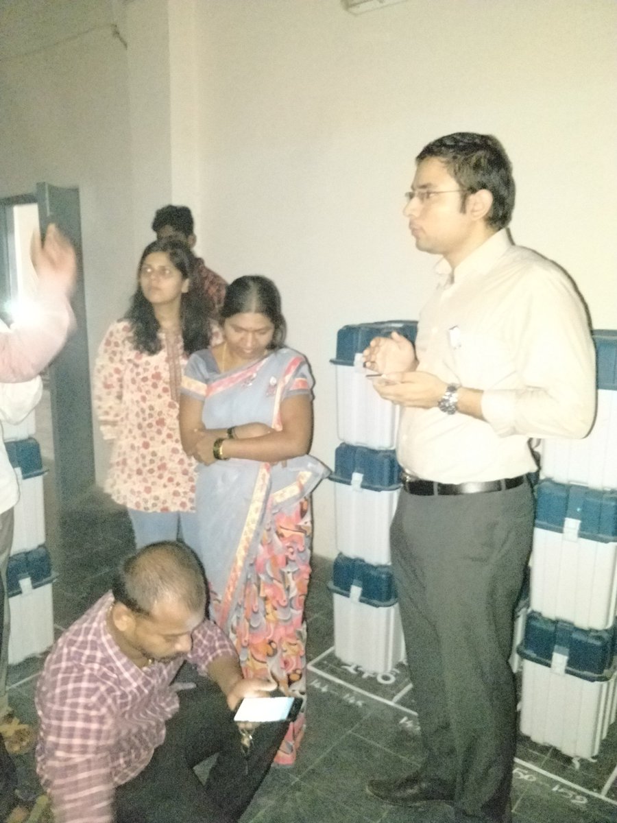 Collector_BDD's tweet photo. RO Bhadrachalam @Sub_Coll_Bcm inspected strong room for EVMs in 119 Assembly Constituency. https://t.co/2ezoFe42Fn