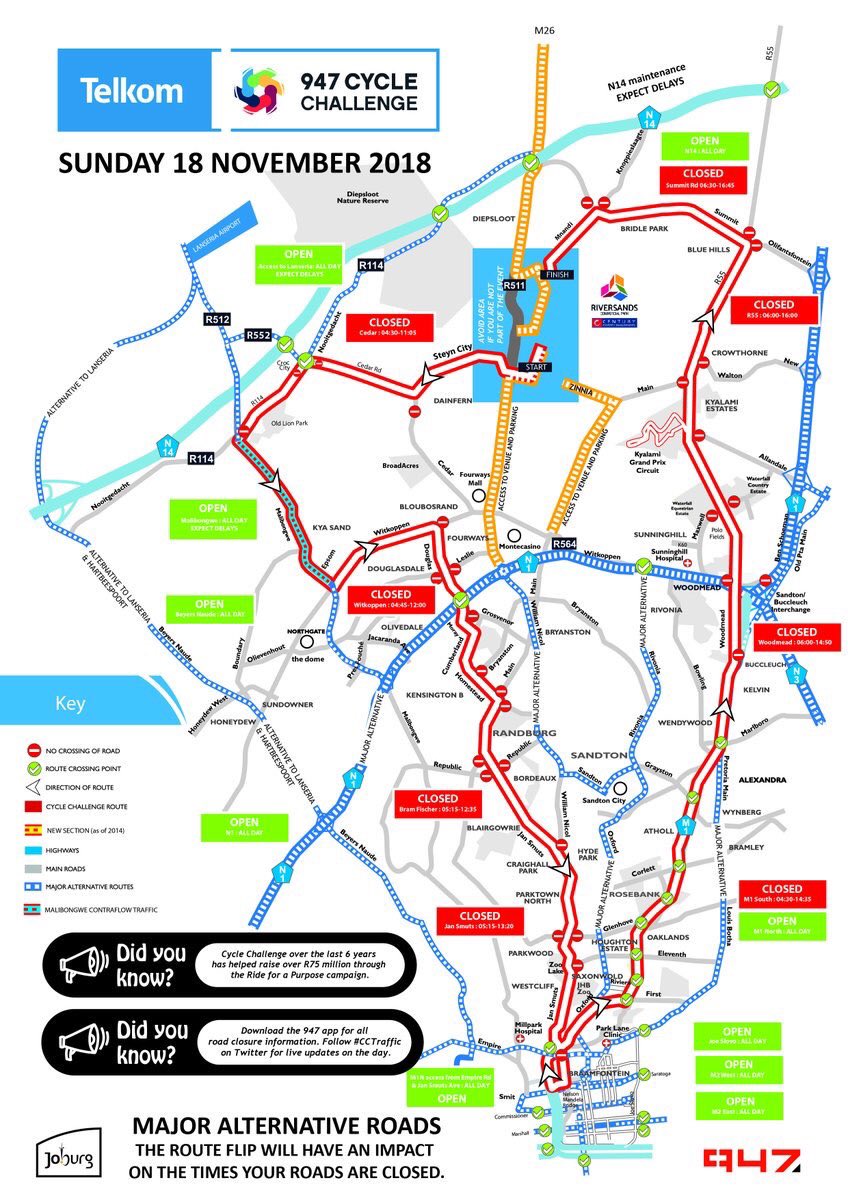 CityofJoburgZA's tweet photo. Roads will most likely re-open after 3pm this afternoon #CC2013 #JhbTraffic ^NS https://t.co/6dhfzyVYf2