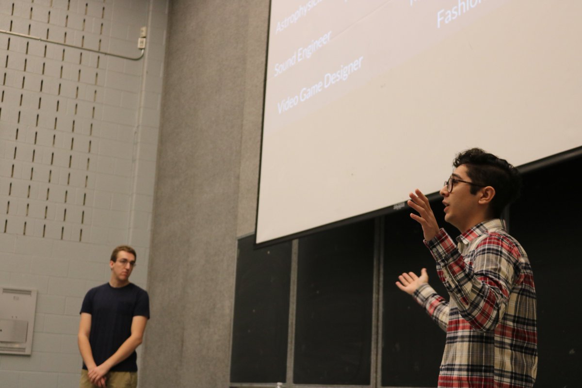 nd_steam's tweet photo. Today the Notre Dame STEAM Club hosted the annual STEAM Conference. The families of grade 7&amp;8 students from Burlington were invited to get hands on with experiential STEAM activities, as well as listen to our guest speakers, Notre Dame alumni Josh Bragg and Chris Duxbury. #STEAM https://t.co/o7YSJo2NEM