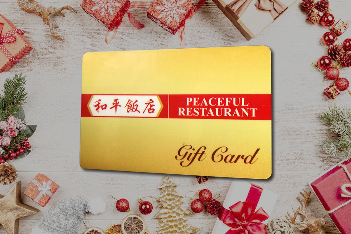 PeacefulResto's tweet photo. They're going fast! Get your $130 gift card for $100 today! Stop by any Peaceful Restaurant locations. Offer ends November 30, 2018. See store for details. #giftideas #holidayseason https://t.co/5thVcbEzh8