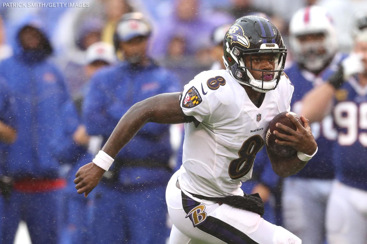 SportsCenter's tweet photo. Ravens QB Lamar Jackson is expected to make his first NFL start on Sunday against the Bengals, per @AdamSchefter. https://t.co/E3EegtdwjV
