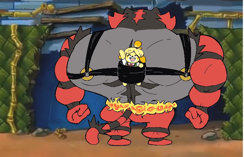 QUAKE WITH FEAR YOU MORTAL FOOLS, BOW DOWN BEFORE THE AWESOME MIGHT OF…

…the huge guy who’s carrying the real contestant. #SmashBrosUltimate #smash #incineroar #isabelle