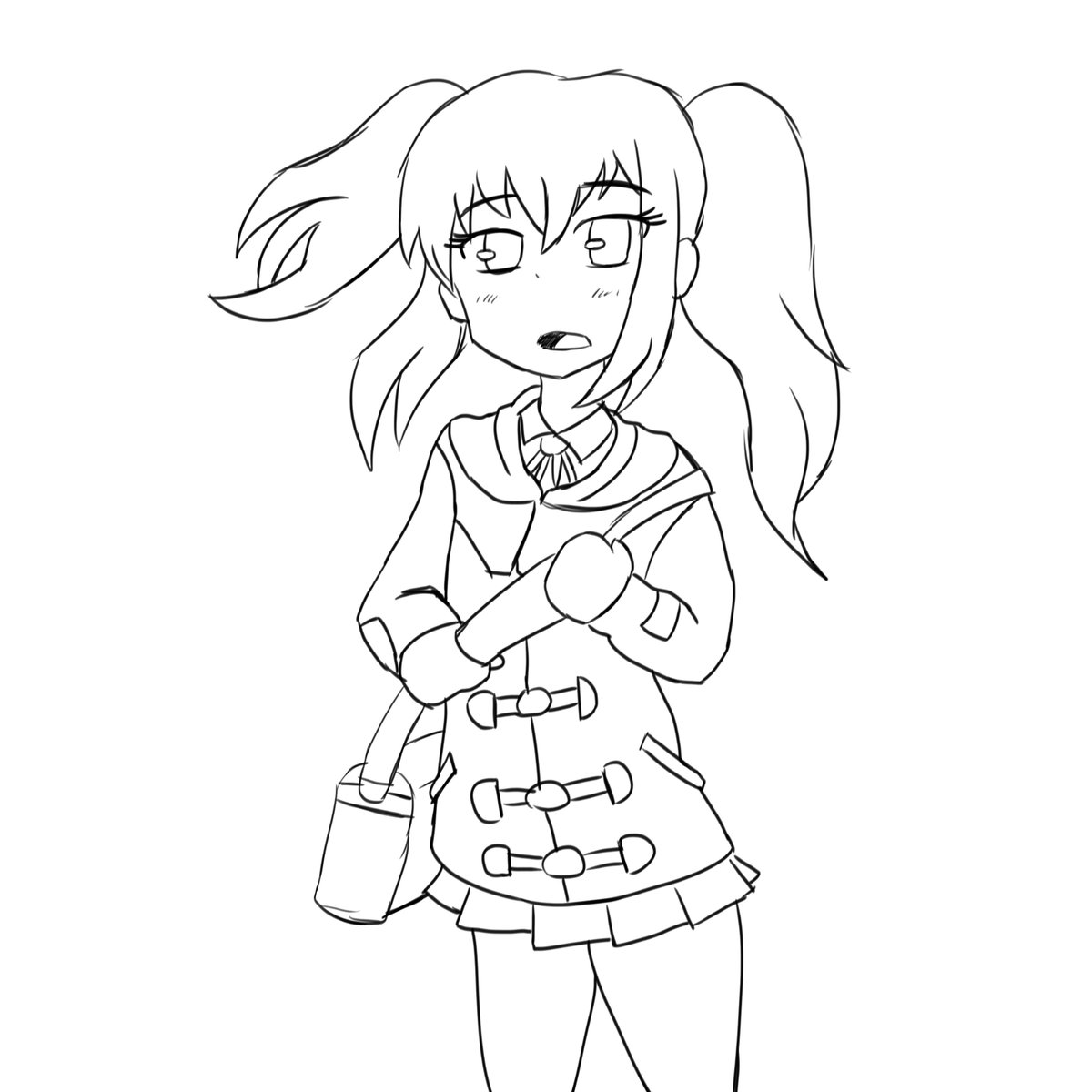 Pawzitivity's tweet photo. Trying to challenge myself to draw different types of clothing..... I should probably pay more attention to the How To Draw book i have that specifically goes over this subject. https://t.co/mvo4o7jW6X