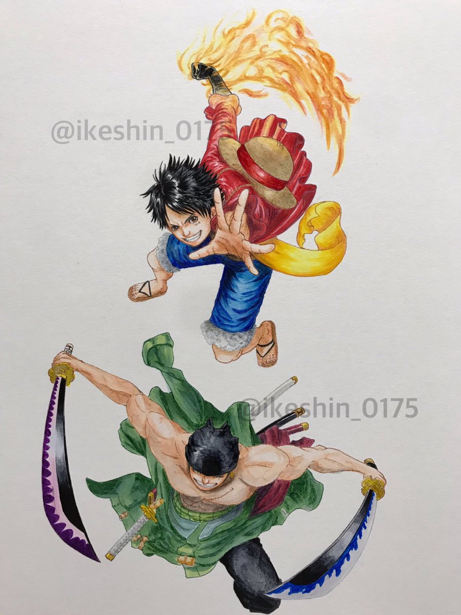 ট ইট র イケシン ルフィの次はやっぱりゾロ 描いて 塗るっ ワンピース ゾロ