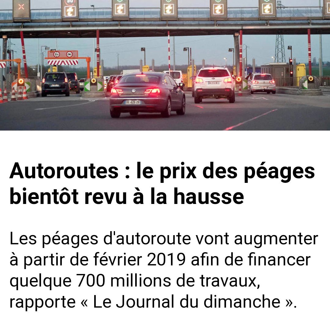 Sinon, sur le 1er semestre 2018, <a href="/VINCIAutoroutes/">VINCI Autoroutes</a> a fait + de 790M€ de bénéfice net... De quoi financer ces travaux sans augmenter non ? 🤔🤔
