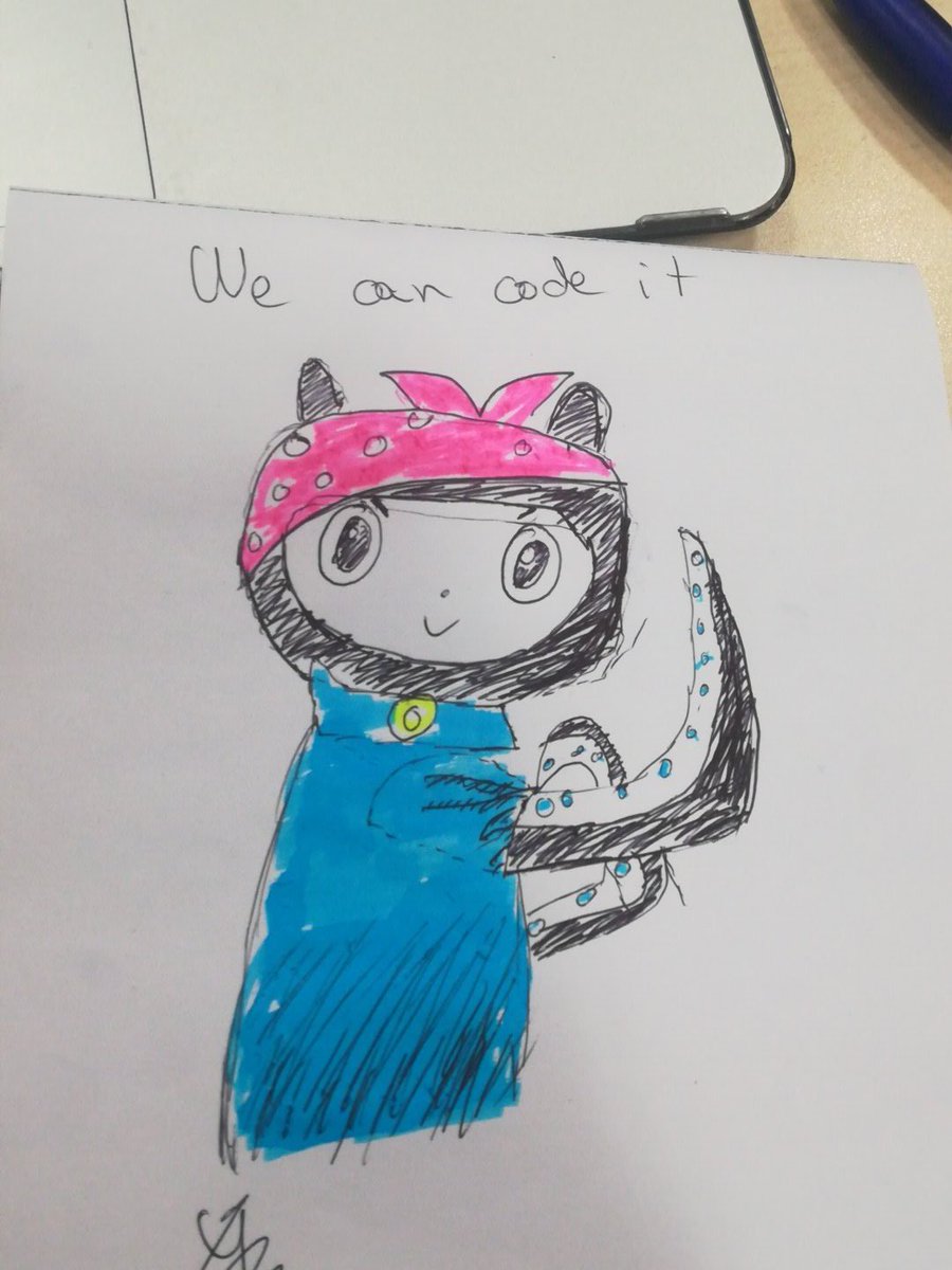sara2cb's tweet photo. #durhack2018 #myoctocat https://t.co/bhfo00a5nw