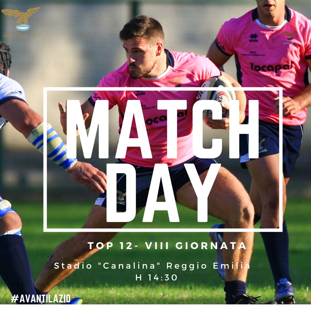 🗓️ MATCH DAY! 🆚Valorugby Emilia 🏟️Campo 'Canalina' 📍Reggio Emilia ⌚️h 14:30 🖥️ Federugby.it #AvantiLazio 🔵 @Federugby