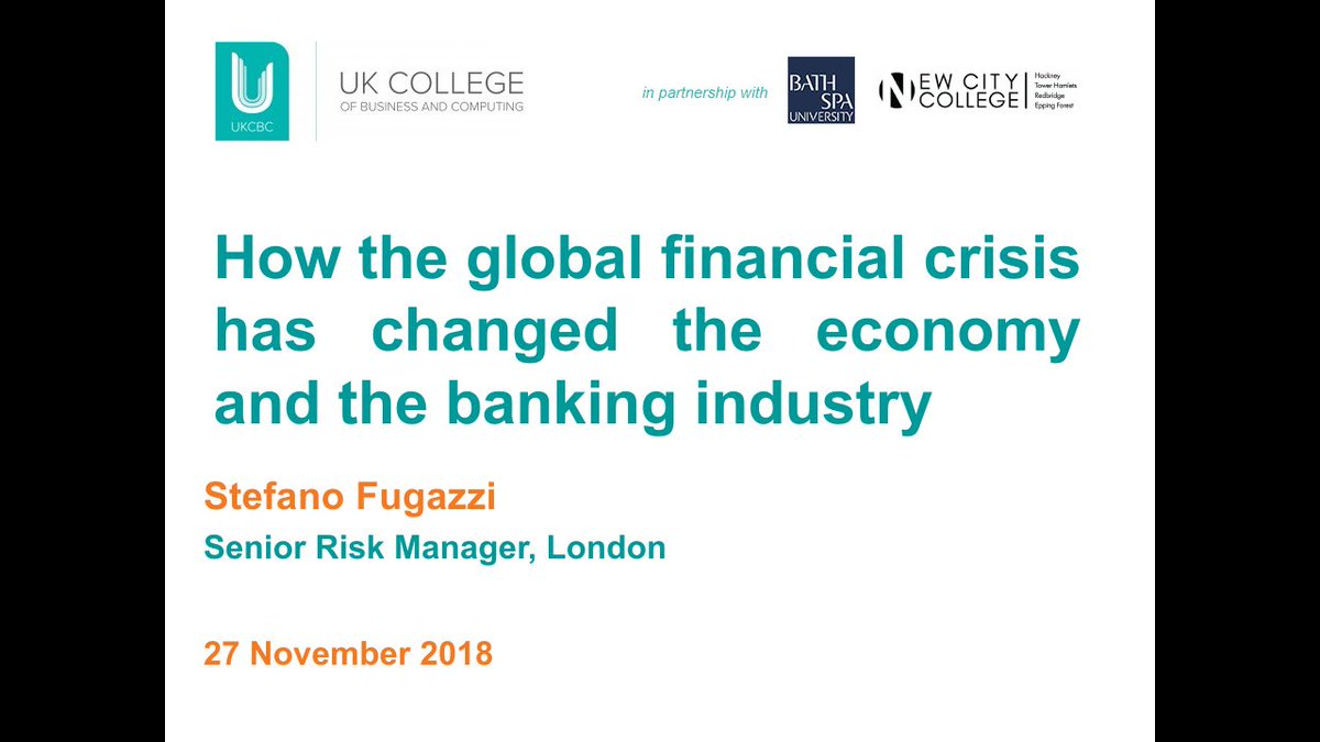 FNFPbook's tweet photo. On 27 November I will be giving a guest lecture to 100 students in Central #London on "How the Global #Financial #Crisis has changed the #economy and the #banking industry". More to follow #StayTuned #economics #riskmanagement https://t.co/b78rGirwm5