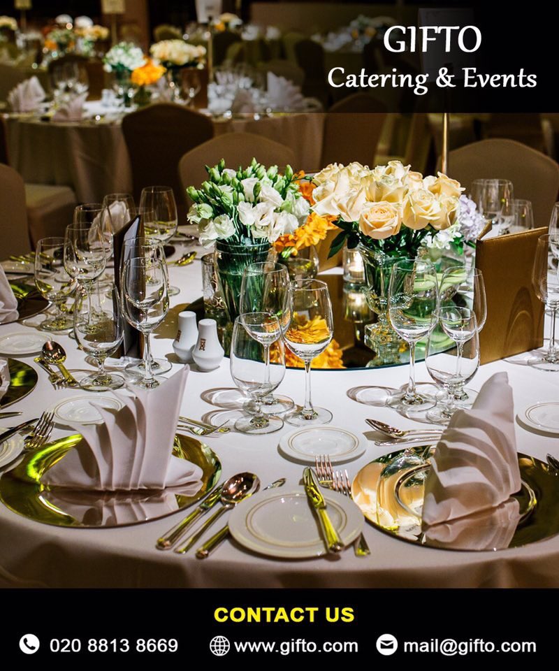 Event planning is tough and stressing at times, so if you’d like a hand finding the perfect venue or in getting the most outclass decoration🍽 and setup for an upcoming wedding or party🎉, Gifto Catering &amp; Events is your go-to choice!
call on 020 8813 8669 for bookings &amp; details!