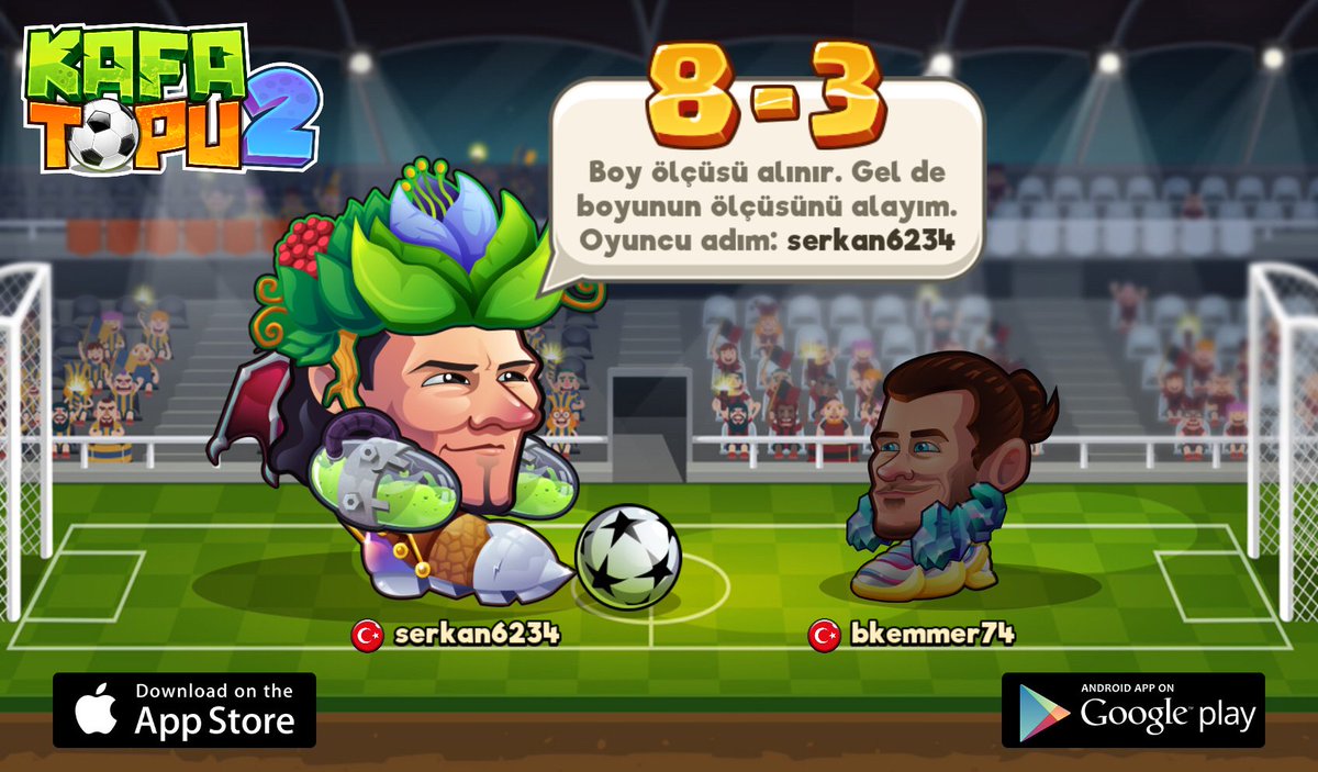 Kafa Topu 2'de rakip arıyorum. Oyuncu adım 'serkan6234'. Gelin maç yapalım! İndirmek için > headball2.com #kafatopu2 <a href="/HB2Official/">Head Ball 2</a>