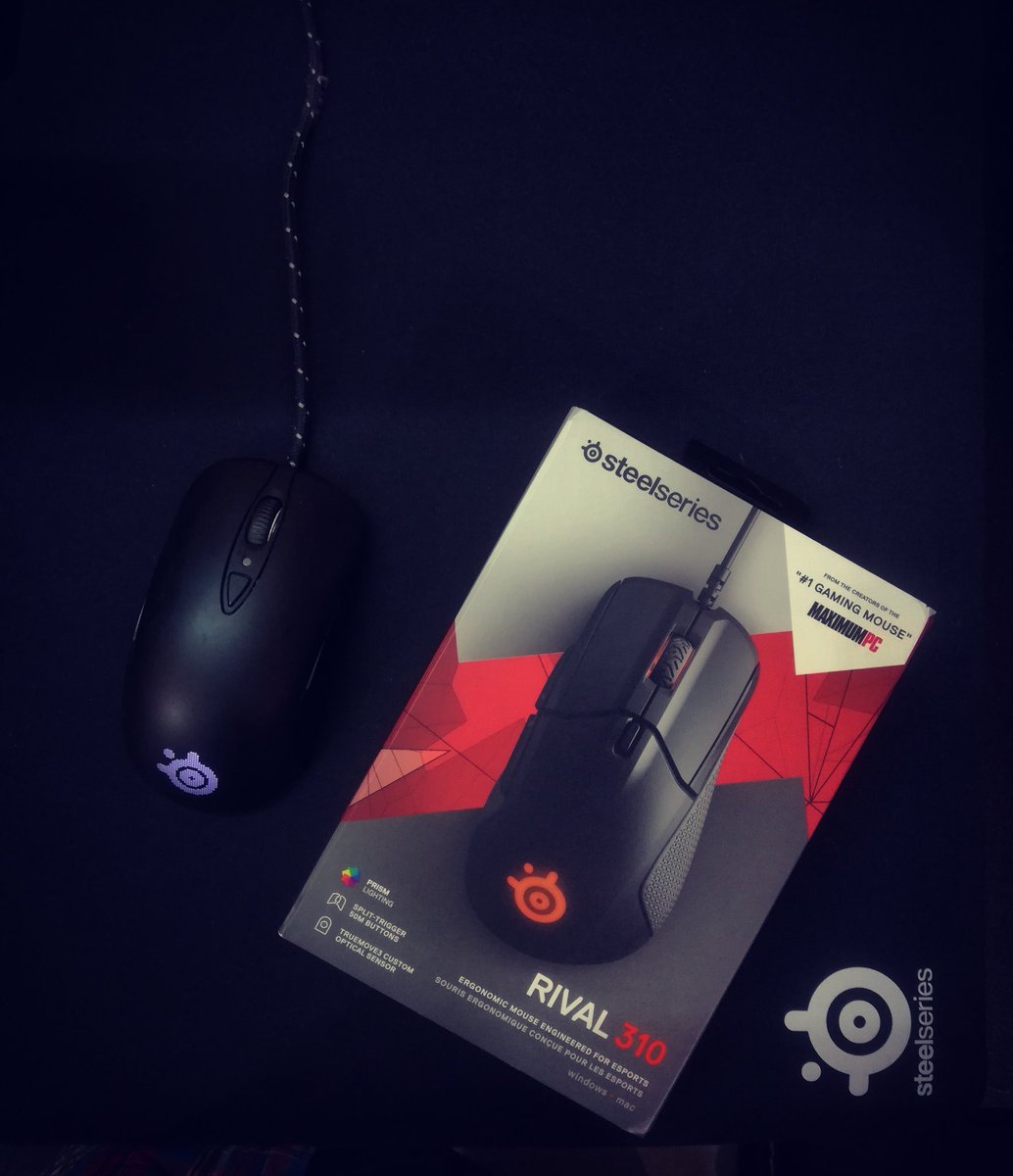 Tashfi5's tweet photo. Got the beauty from @SteelSeries ! ❤️ as my old Sensei Raw died last night. 💔

This is absolutely beautiful though! 
I only wish SteelSeries included stickers with this. 😋 https://t.co/HUMYHKHuRe