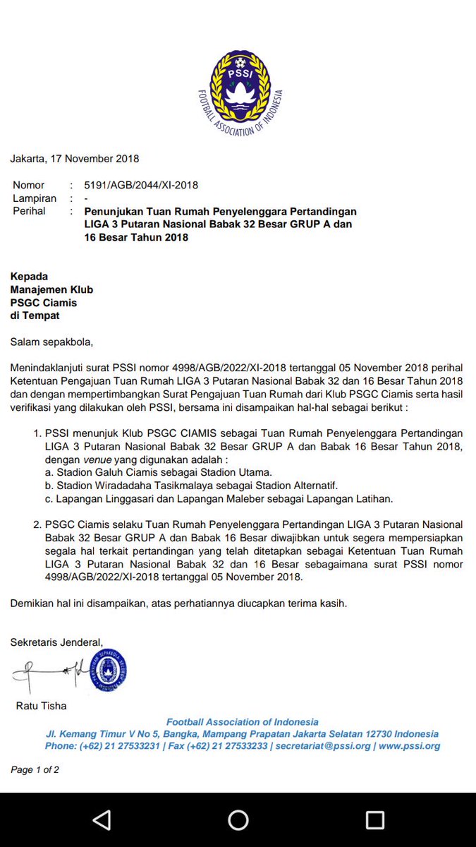 PSGC_Ciamis's tweet photo. Alhamdulillah @psgc_ciamis di percaya menjadi TUAN RUMAH Pertandingan Liga 3 Putaran Nasional Babak 32 Besar GRUP A dan 16 Besar Tahun 2018
.
#sumberjaya #cobekbeti #elazharguitar #sundamulya #idoelclothing #manuklondo #indahgroup #sportsgez https://t.co/k7etRBdFN4