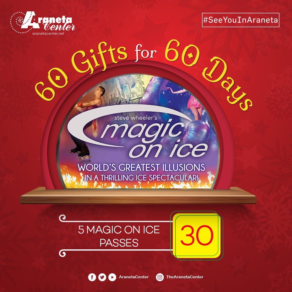 justran19's tweet photo. Day 30 of 60: Win 5 PASSES to WATCH MAGIC ON ICE HERE AT @TheBigDome! @AranetaCenter

@callmesherell 
@KyleCrizza12 
@SweetShellah 
@lovemitch017 
@linda031862 

#60giftsfor60daysYear4
#AranetaDay29of60
#SeeYouinAraneta https://t.co/yQunNPtVmV