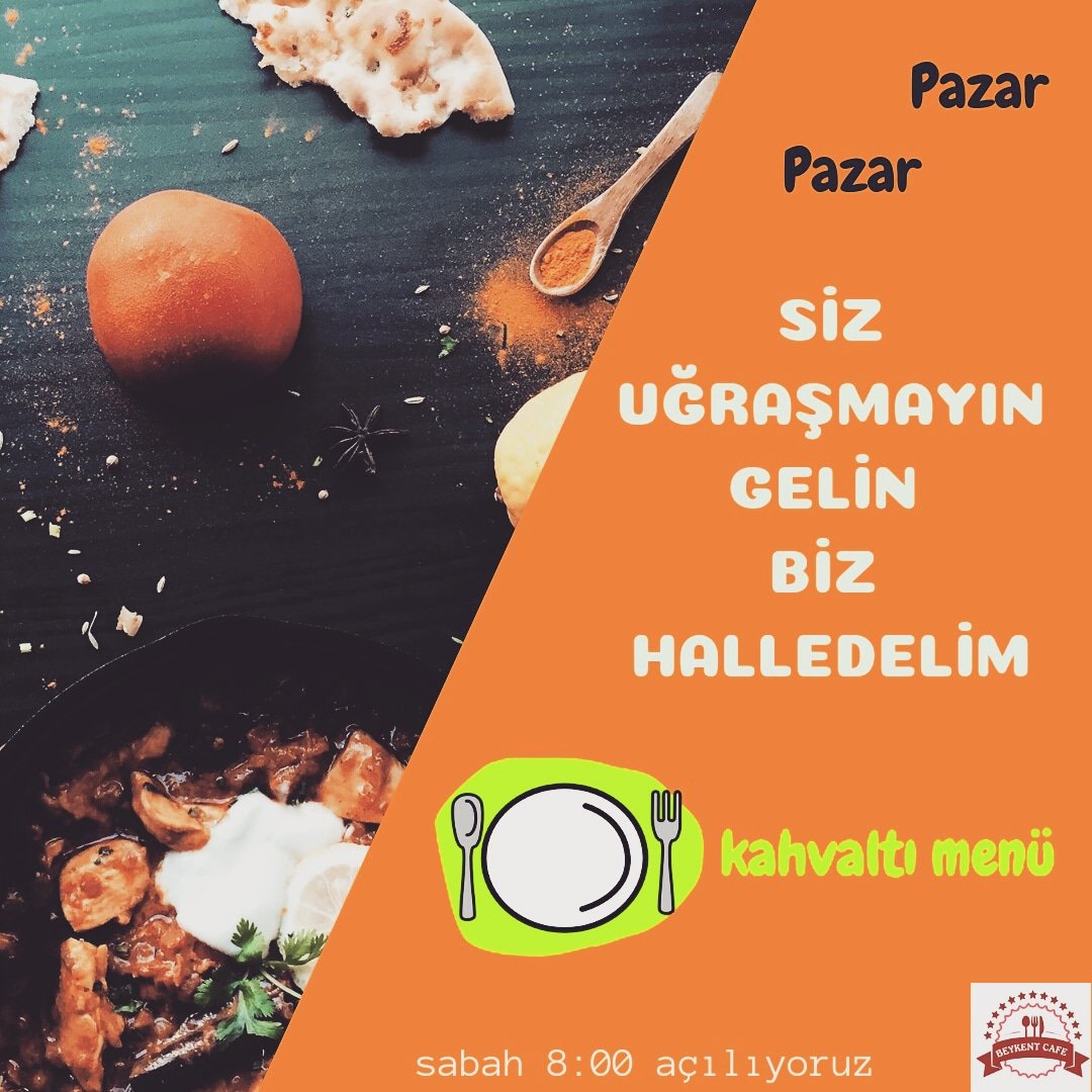 Pazar kahvaltısının saati yoktur ⏰🚫 diyenlerdenseniz sizde bizdensiniz 
.
Hadi buyrun gelin bugün pazar akşama kadar kahvaltı 🍳🍴 hizmetindeyiz 🙄