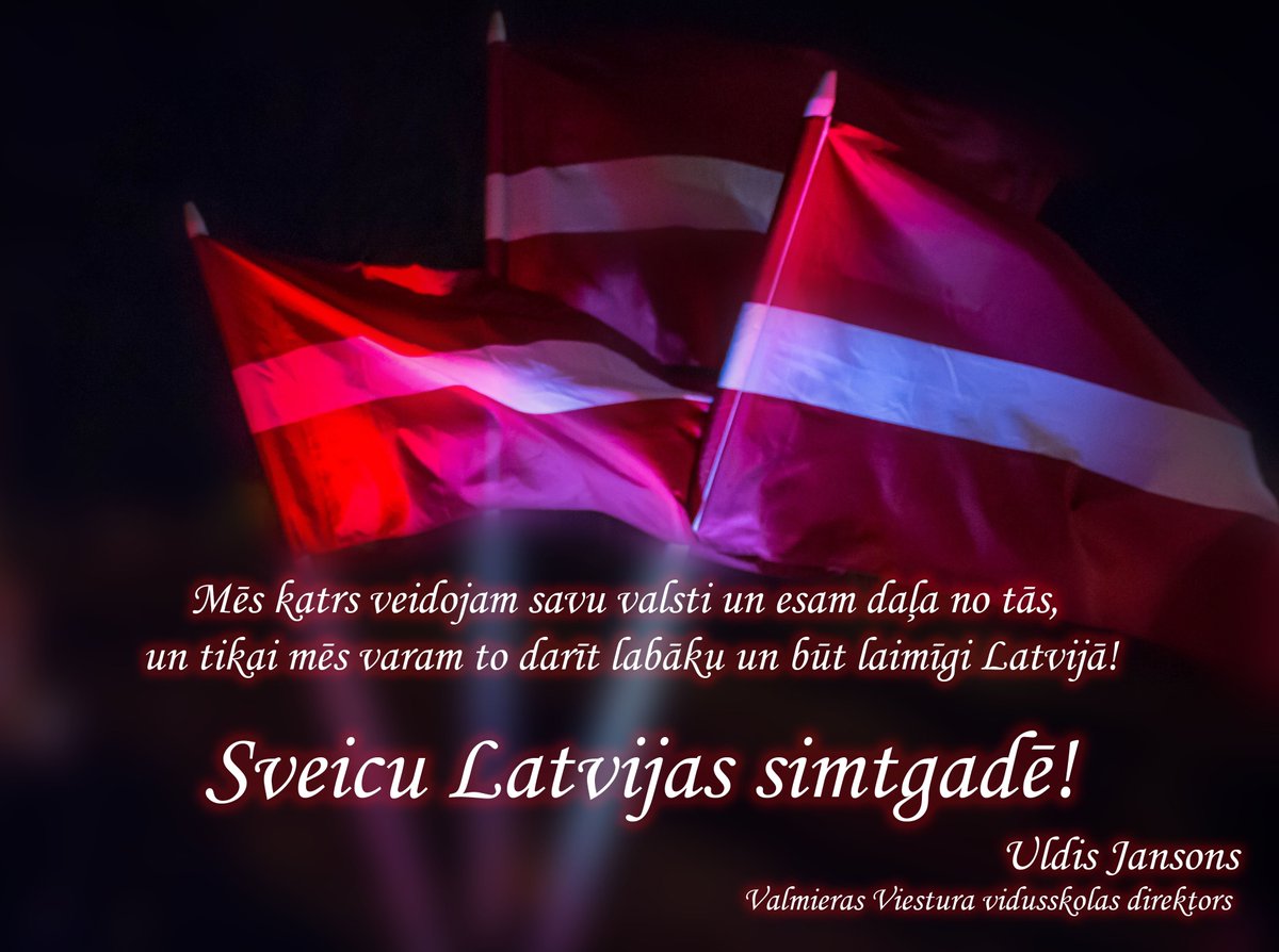 Sveicu Latvijas simtgadē!