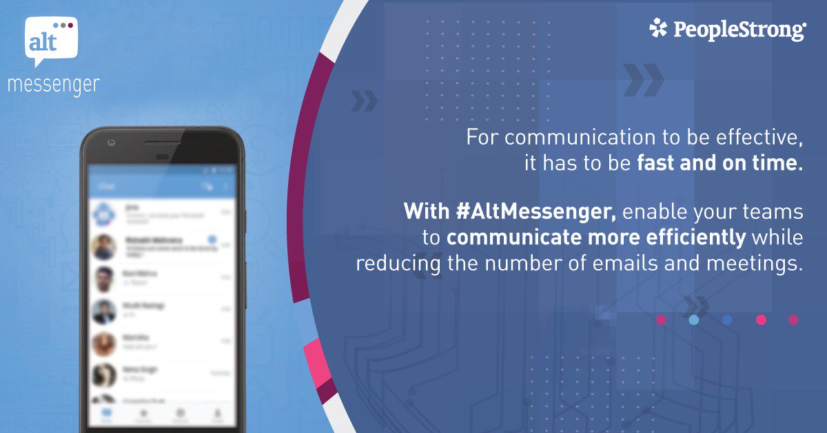 Do away with unnecessary emails and enjoy the benefits of rule-based smart #workgroups and focused conversations with Alt Messenger. #HRTechThatMatters Learn More: bit.ly/2zejwkC