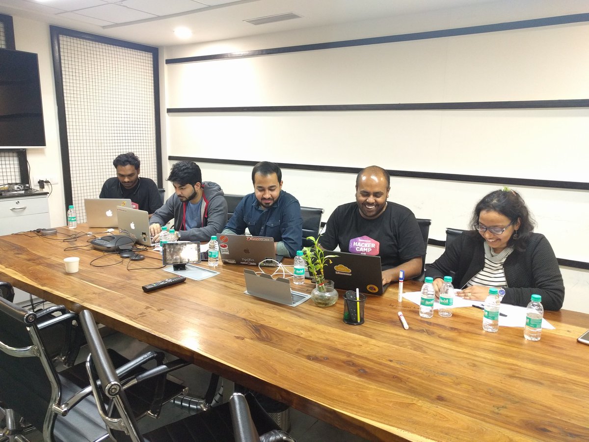 divyanshmhjn's tweet photo. Starting with the evaluations for #HackerCamp18
@divymhjn @thisisakif @vabhi1407 @iamaregee @ag_vibhu
Wishing all the very best to the participants! @innovaccer https://t.co/qhBleFZ6oW