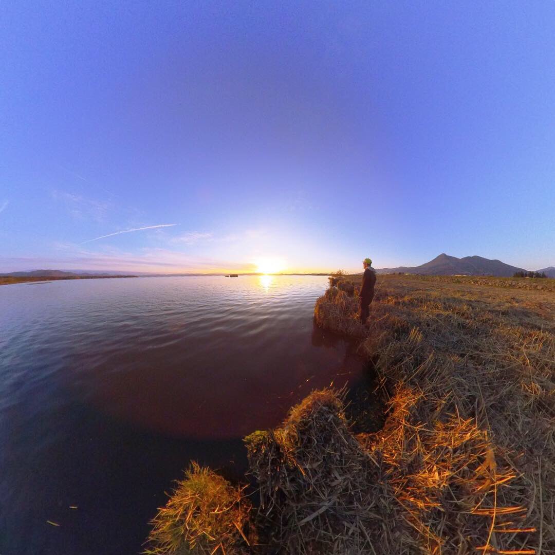 JK41m's tweet photo. 夕陽…癒されるわぁ
明日からの夜勤頑張ろう！

#Insta360one  #写真好きな人と繫がりたい #イマソラ https://t.co/AYqanB365z