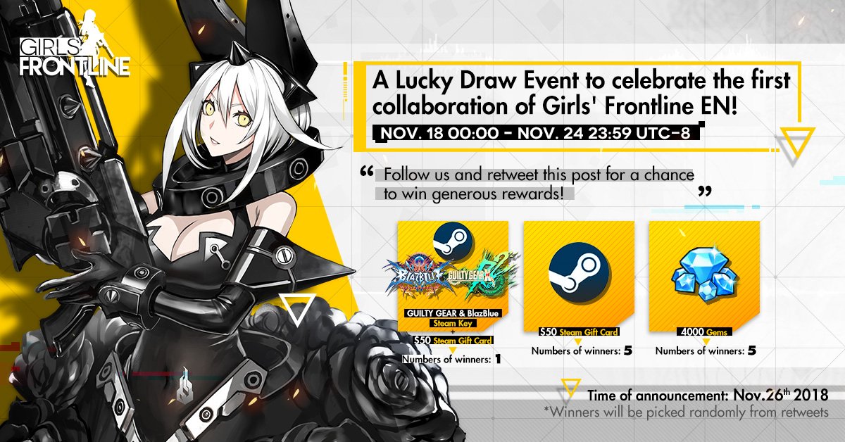 GirlsFrontlineE's tweet photo. Dear Commanders,
Our celebration event for the upcoming collaboration has begun!
#GirlsFrontline #OpRabbitHunt https://t.co/eb3saVfcNV