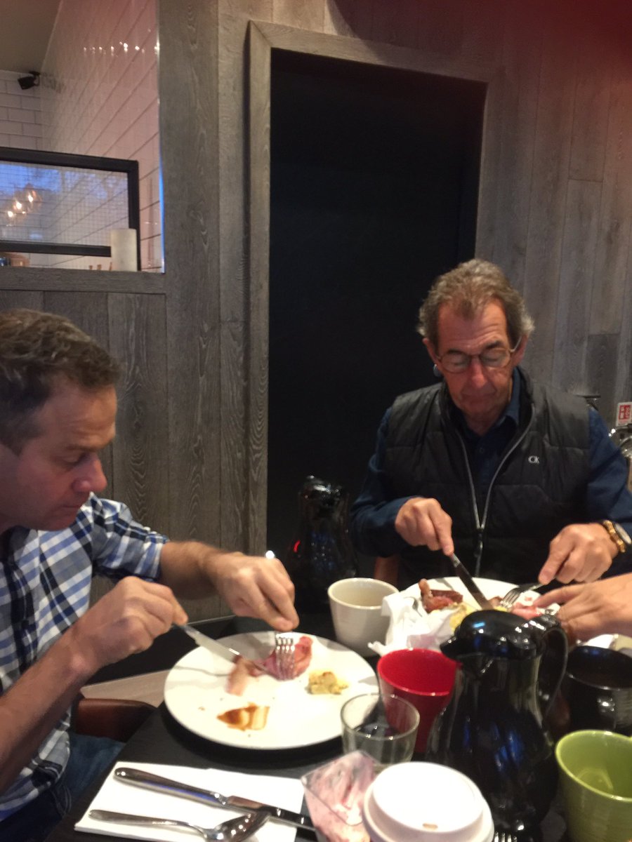 @Stavros6 @Jimwhit69 fuelling themselves ready for today’s @motorcyclelive #BlackhorseStage Activities! Bring a cake along to fuel them later... may win a prize ! 😁