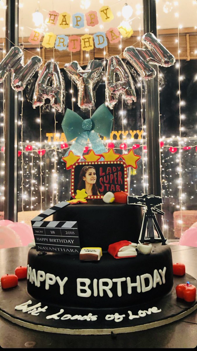 NayantharaU's tweet photo. #BirthdayBash 🎉 Celebrations 🎂 https://t.co/ZQR9wEW7Lr