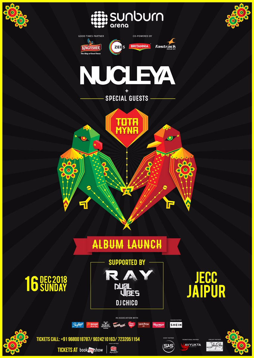 Dualvibes's tweet photo. Super Excited to play in @SunburnFestival Arena Show along with none other than our indian electronic music producer @NUCLEYA  ,this is gonna be LIT🔥. Get ready for some Dual Vibes Action. #bassraja #sunburn #nucleya https://t.co/ak1RQfMzFO