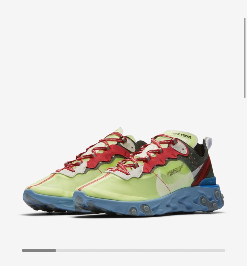 nogikutu46's tweet photo. UNDERCOVER × NIKE 
REACT ELEMENT 87👟

#乃木坂46
#齋藤飛鳥
#乃木靴 https://t.co/sj7l4w2prl