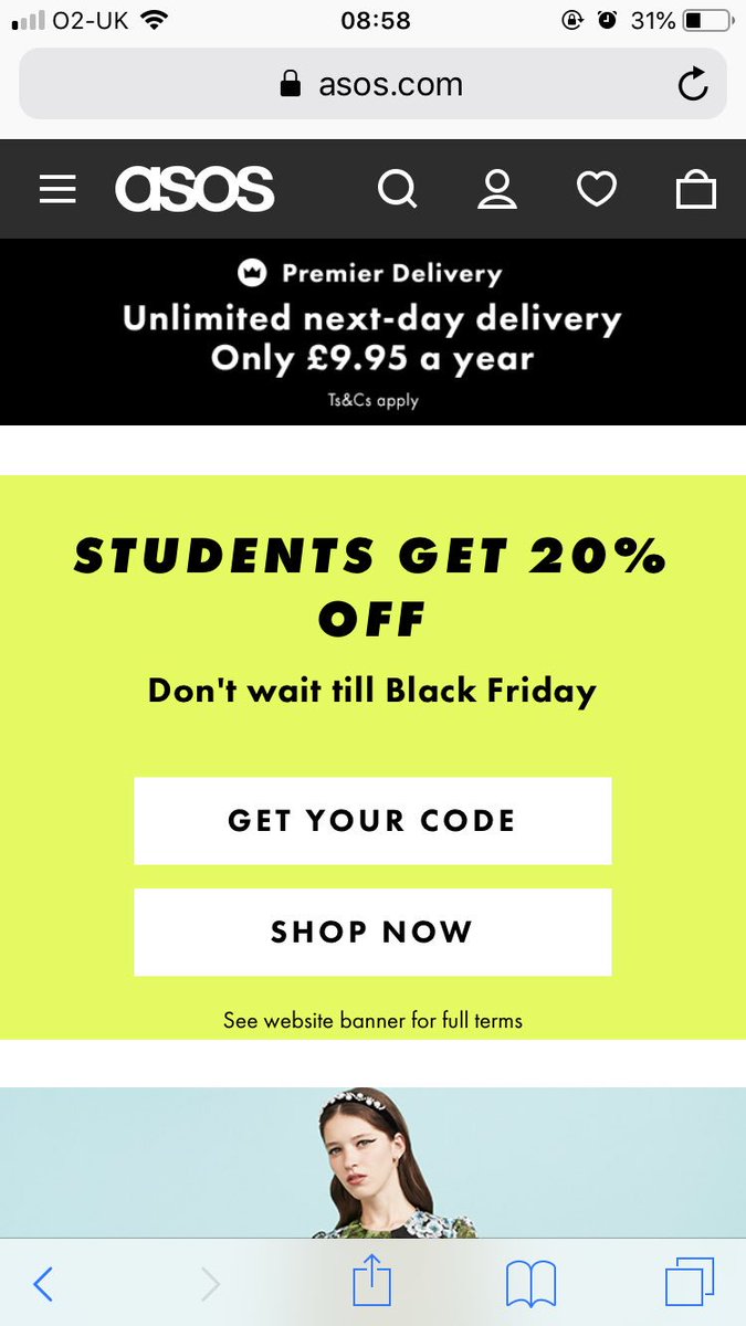 IssieB_92's tweet photo. @ASOS_HeretoHelp can you tell me why The 20% student discount isn’t working please :) https://t.co/rMxvRUkDOx