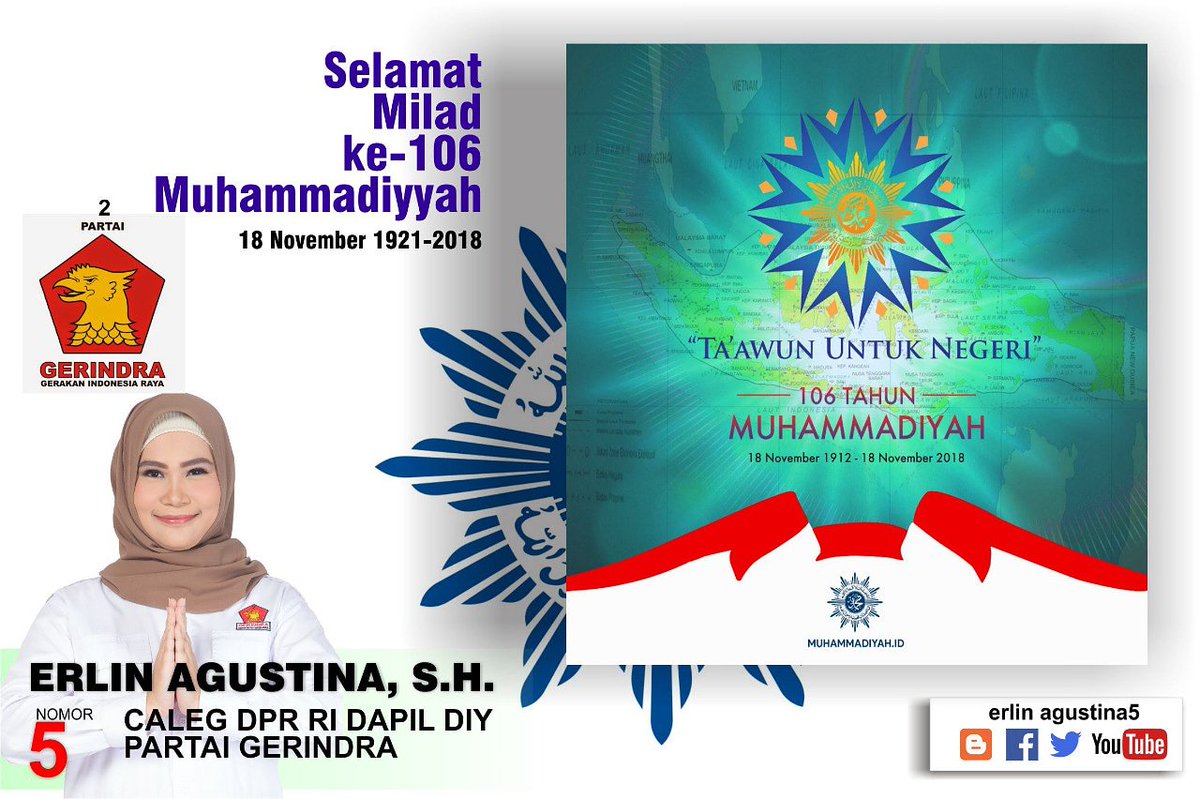 Erlin_Agustina5's tweet photo. 106 Tahun sang surya telah bersinar, selamat milad Muhammadiyah.
#milad106muhammadiyah
#miladmuhammadiyah106
#miladmuhammadiyah
#pemudamuhammadiyah
#muhammadiyyah
#muhammadiyah
#jogjaistimewa
#diy
#erlinagustina
#caleggerindra
#perempuanjogja
#salamsatujiwa
#salamistimewa https://t.co/SXMWw6Y8uI