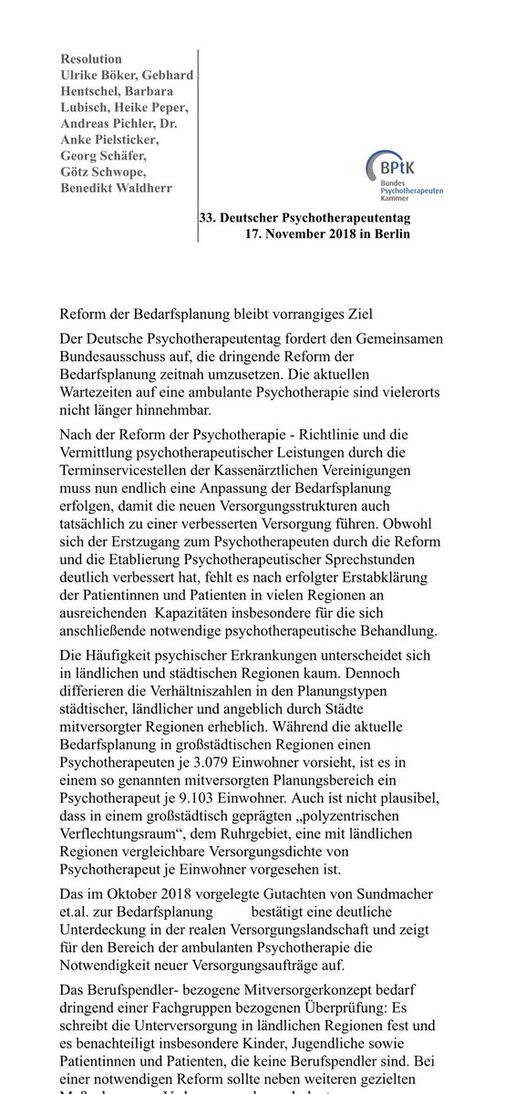 AriadneSartoriu's tweet photo. #Bedarfsplanung #Psychotherapie. Danke euch für das Einbringen dieser guten Resolution auf dem #DPT. Die #verdorgung #psychisch Kranker insbesondere im ländlichen Bereich muss endlich verbessert werden! https://t.co/A32kk4kh1r