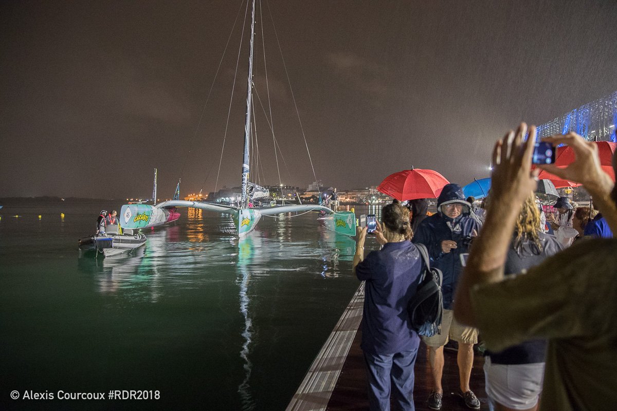 RouteDuRhum's tweet image. 📷 : L'arrivée de @lamiregilles en photos...
#RDR2018 4e #Multi50