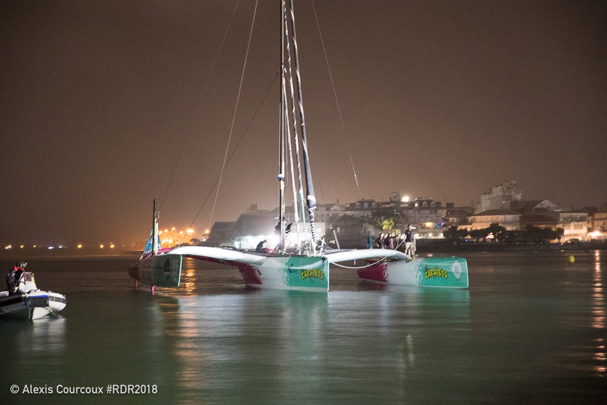 RouteDuRhum's tweet image. 📷 : L'arrivée de @lamiregilles en photos...
#RDR2018 4e #Multi50
