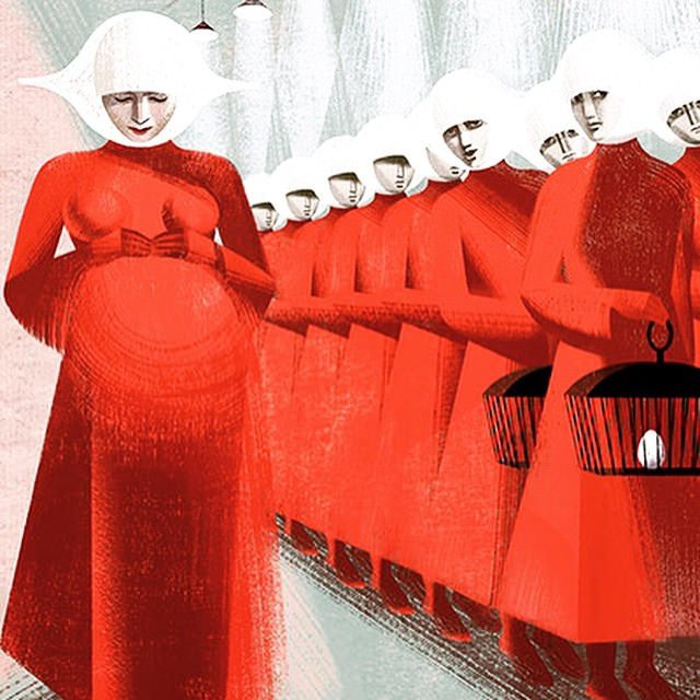 Bibliopolitec's tweet photo. A medida que avanza la lectura, 
poco a poco vamos conociendo también cómo se fue forjando la dictadura en que se ha convertido parte de los Estados Unidos, así como la propia historia de nuestra protagonista.

Ilustración de Anna y Elena Balbusso. https://t.co/oomHAHTDf5