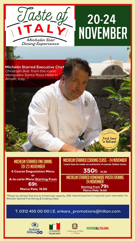 Taste of italy #MichelinStar19 #michelinstar2019 #italy #foodfest #hilton #hiltonsa #ankarahilton