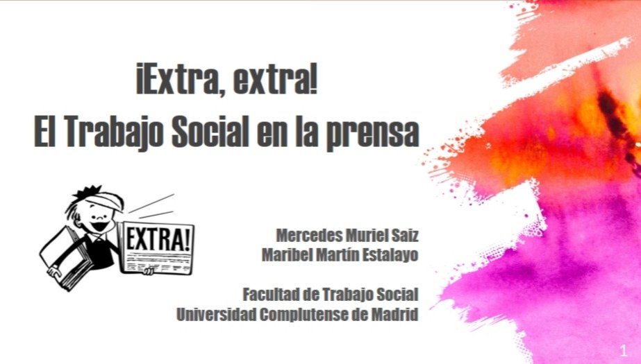 tucamuriel's tweet photo. 📰 ¡Extra, extra! El Trabajo Social en la prensa 📰
Comunicación en el III Congreso Internacional de Trabajo Social y XII Congreso de Facultades y Escuelas de Trabajo Social
#CIFETS2018 https://t.co/k9IvwRwhTb