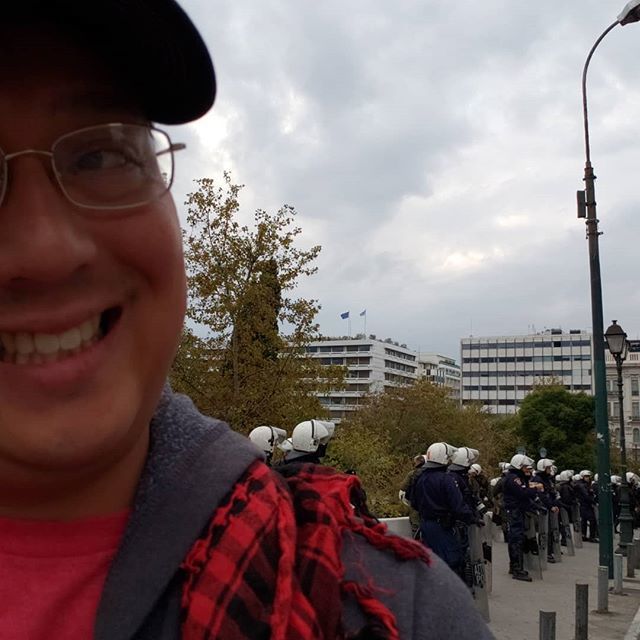 mrijmaha's tweet photo. 🙄Tons of police, military, 🥑& lots of gear.🦁 Typical Saturday night 🤺in Athens 🐘I guess. #saturday #travel #athens #greece #bitcoin #herctoken #eth https://t.co/Nqa6EGoPxu https://t.co/7lGrg2VXYa