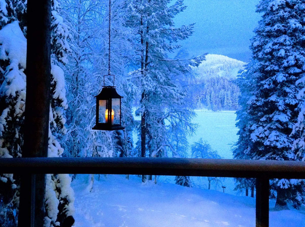thisisFINLAND's tweet photo. RT @PirkkoVihko: #thisisFinland #thisisLapland #thisisKuusamo This is #kaamos when day is short but there is white snow and stars on the sky. You can enjoy sauna, fireplace , blue moments. I love this time of the year. https://t.co/mblHCwr09V
